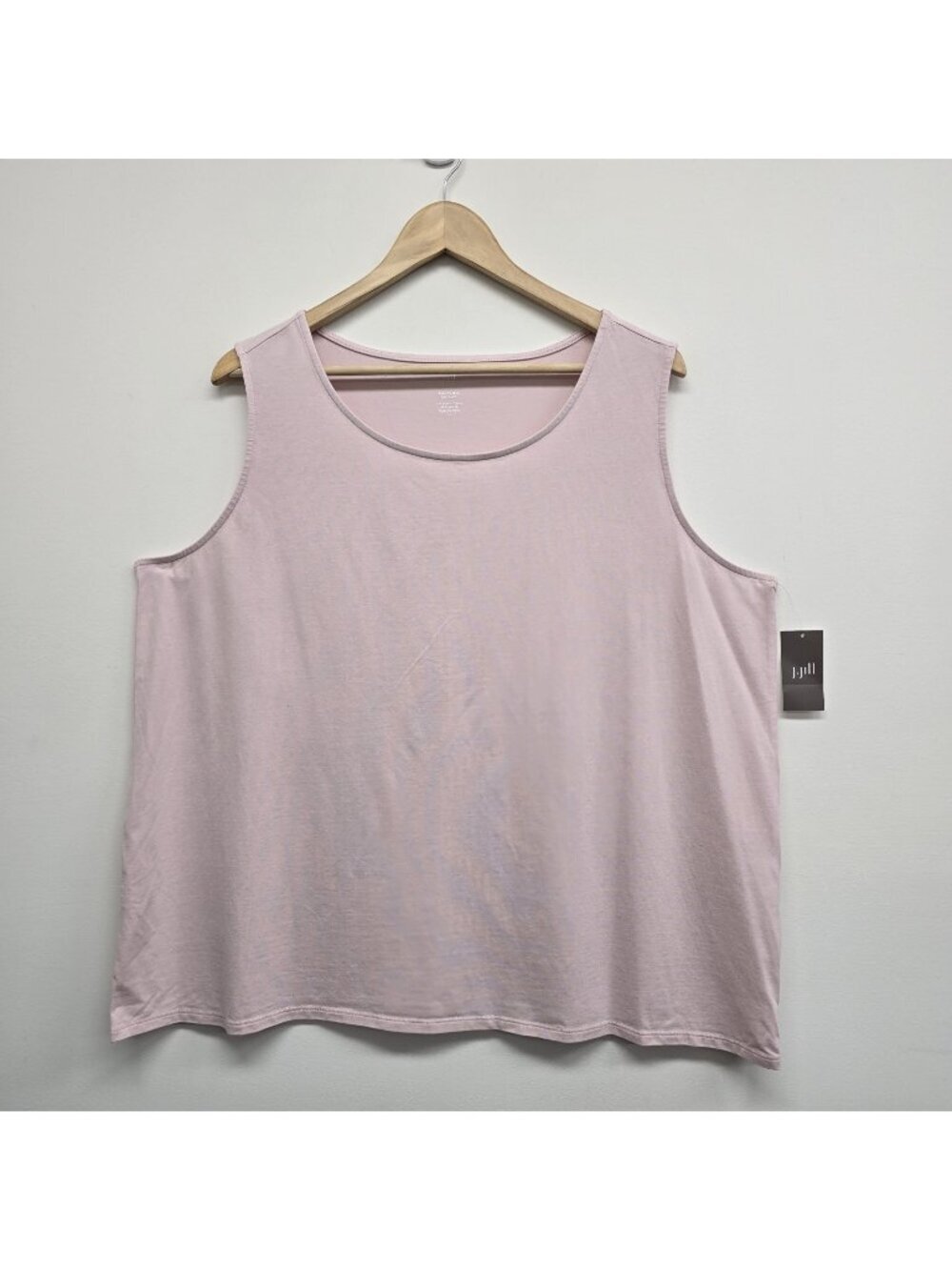 NWT J Jill Pima Stretch Knit Tank Top Size 2X Rose Pearl Pale Pink Layering